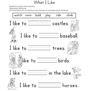 Featured image of post Kindergarten Fill In The Blank Sentence Worksheets