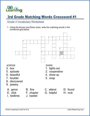 Featured image of post Printable Crossword Puzzles For 3Rd Graders