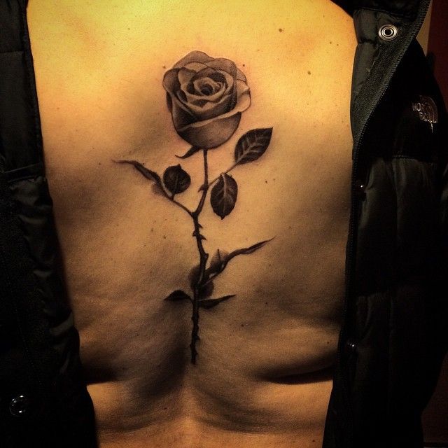 Featured image of post Rose And Stem Tattoo On Neck