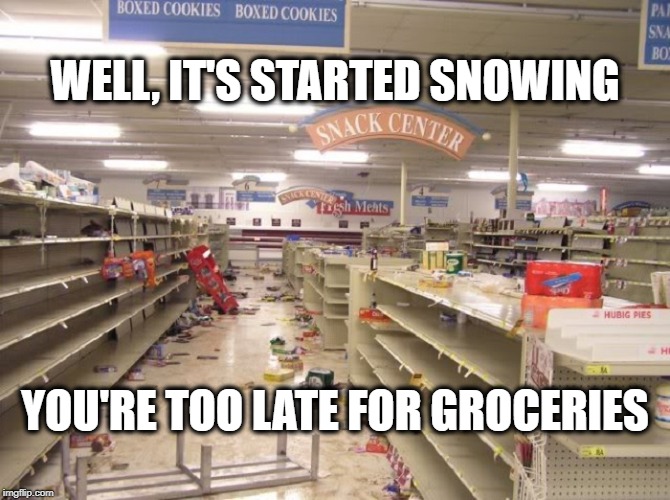 Featured image of post Snow Grocery Meme