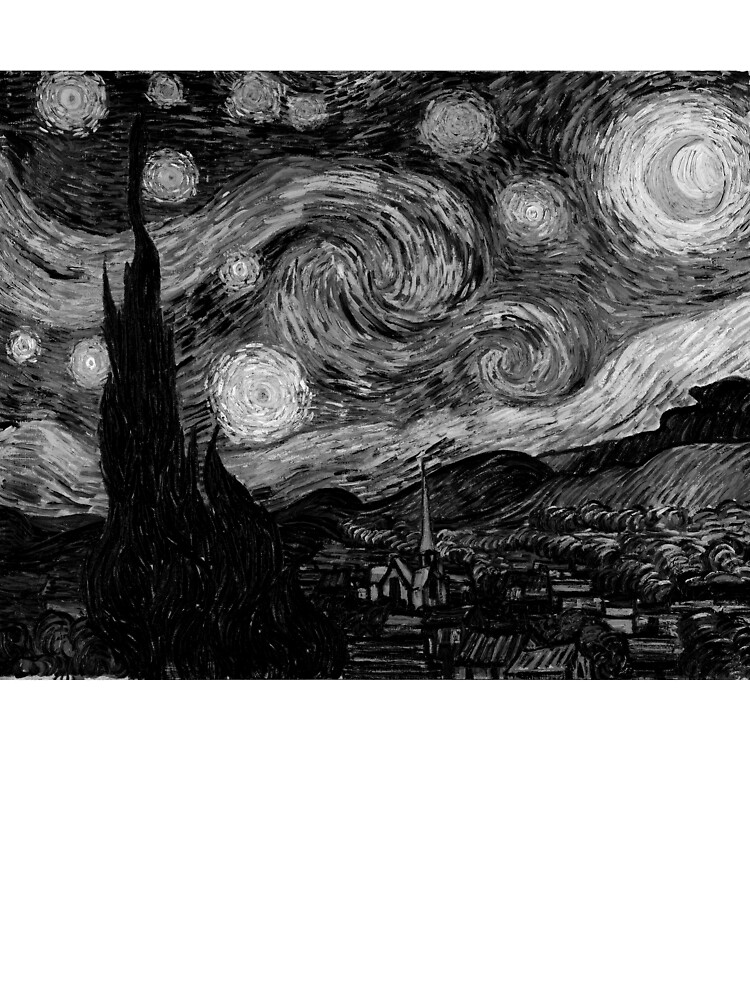 Featured image of post Van Gogh Starry Night Black And White
